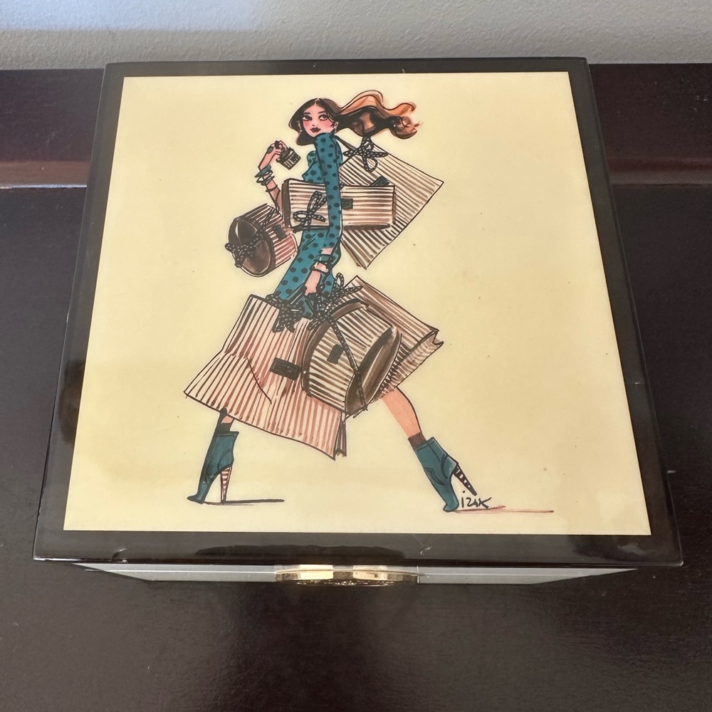 Vintage Henri Bendel Shopper Girl Jewelry Box Please Read, Estate Sale Find!